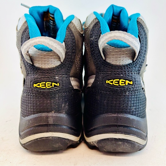 KEEN Big Kid Women's Gray Blue Durand Mid Waterproof Hiking Boots 5.5 EU 35.5 - Picture 8 of 11
